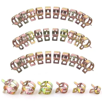 

Spring Hose Clamp, 96pcs/8size Fuel/Silicone Vacuum Pipe Low Pressure Air Clip Clamp (12 X Diameter 6mm 8mm 9mm 10mm 11mm 12mm