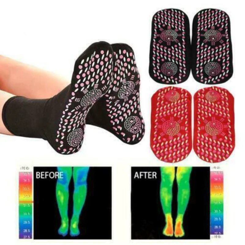 Tourmaline Self-Heating Magnetic Socks Therapy Comfortable Winter Warm Massage | Мать и ребенок