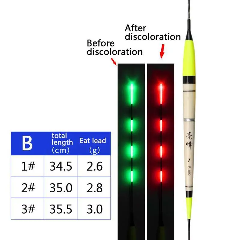 Светодиодный светящийся рыбный дартс, интеллектуальные электронные рыбные дартс, рыболовный крючок, цветной электронный поплавок, Аксессуары для рыбалки - Цвет: B1