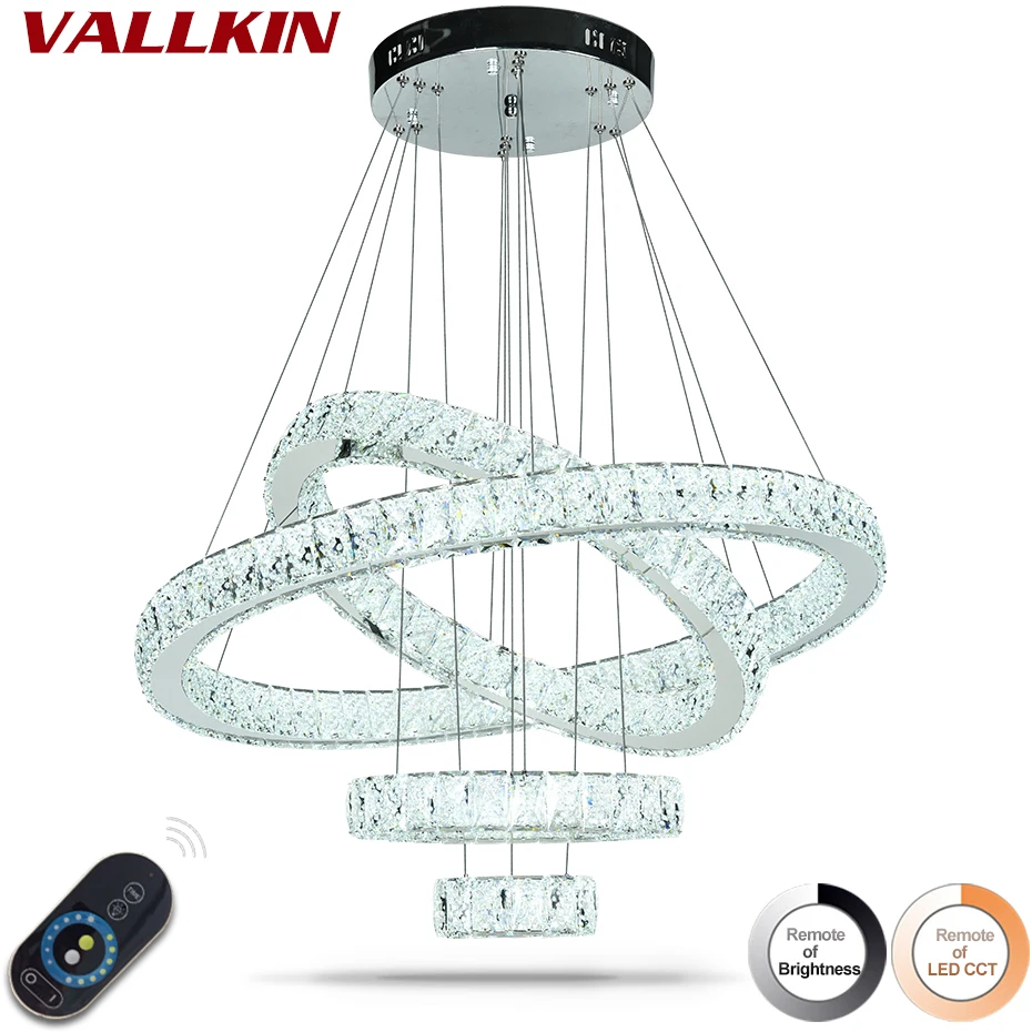 Dimmable Modern Crystal Chandeliers Light LED Chandelier Lighting Indoor Lamp Home Hanging Lamps
