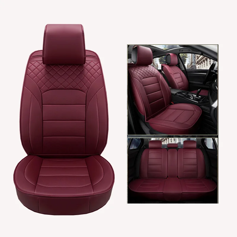 

Luxury PU Leather Car Seat Covers Universal Full Seat Covers for Fiat Uno Palio Linea Punto Bravo 500 Panda SUV car accessories