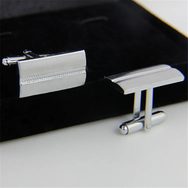 Business Fashion Square French Famous Style silver Cufflinks for men