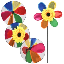 Блестки Подсолнух садовая ветряная мельница ветер Спиннер окно домашний двор Декор Детская игрушка