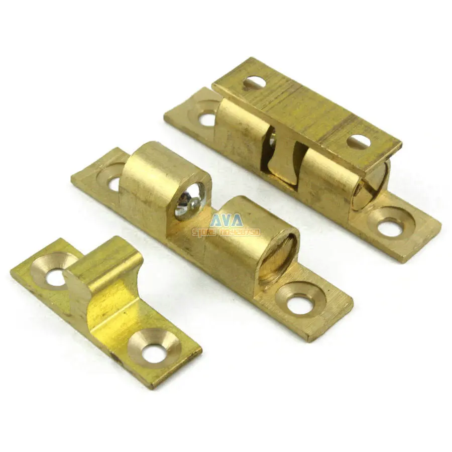 10 Set 47.5mm Brass Door Catch Furniture Closer