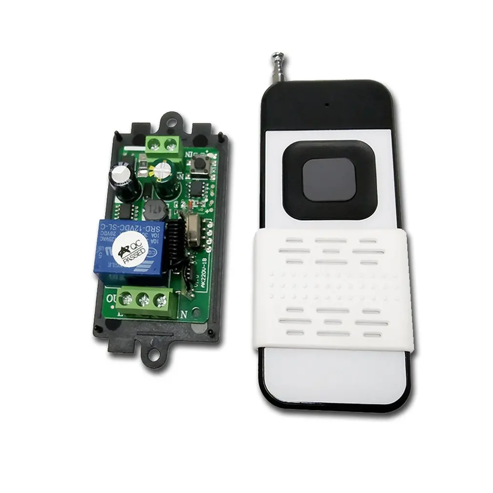 

AC 220V Single Channel Wireless Electrical Switch & with Push Cover Remote Control Set 433 Mhz 1000W Multi-functional