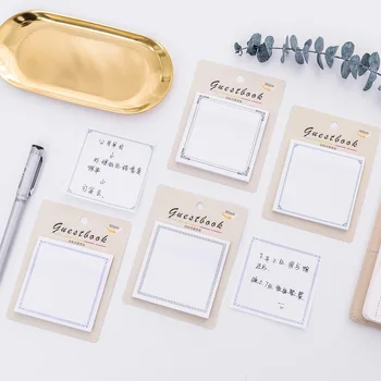 

40set/lot Retro lace border memo pad / cute Sticker note /paper message note/sticky notes/ writing scratch pads