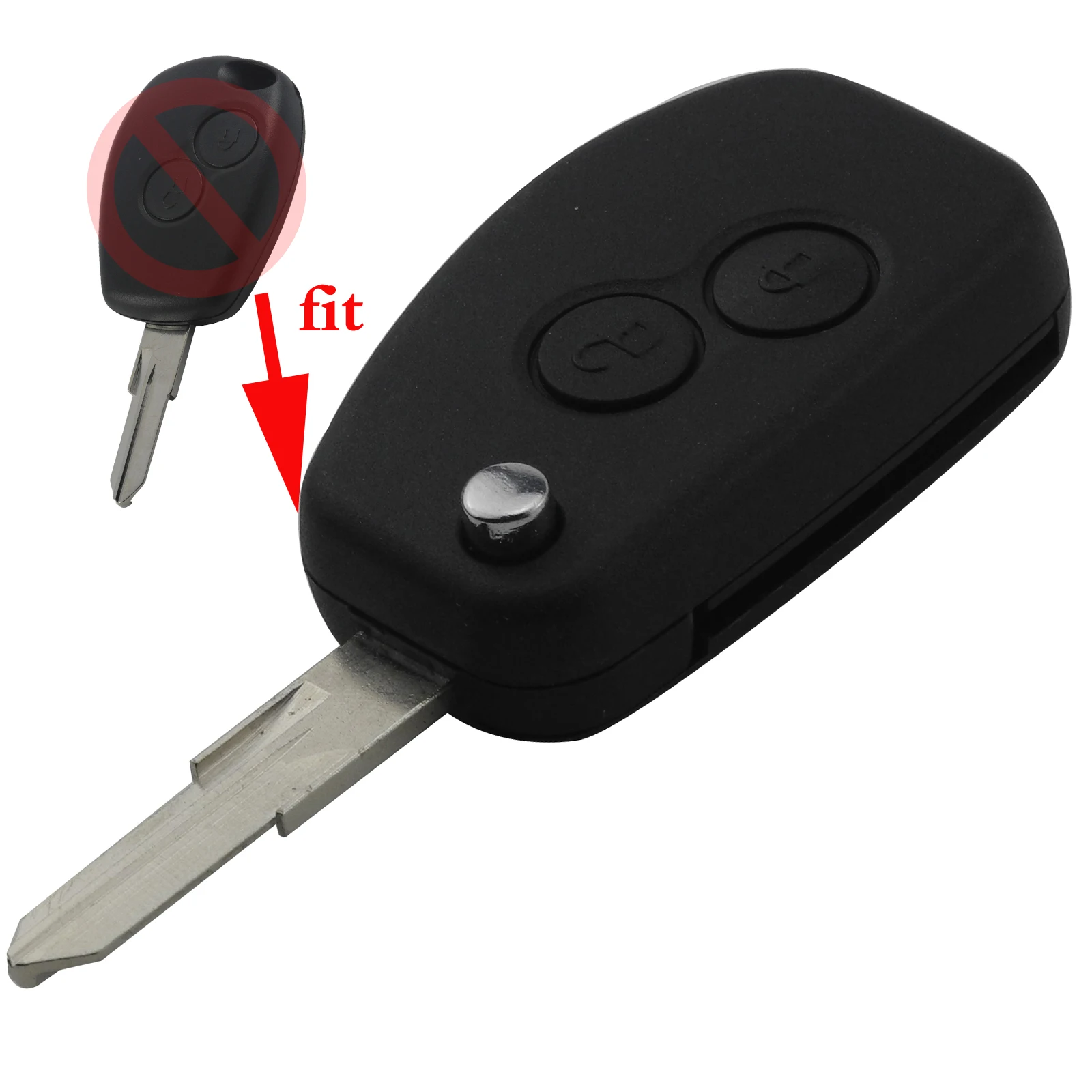 

for Renault Megan Modus Clio Modus Kangoo Logan Sandero Duster 2 Buttons Remote Fild Fold Key Case Cover Shell Modified
