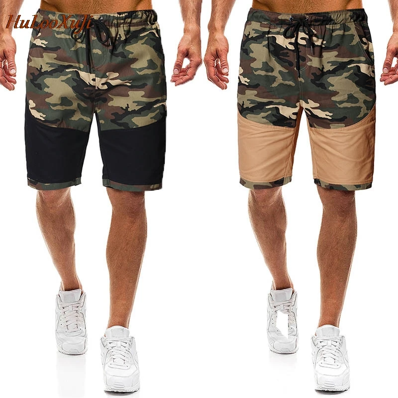 HuLooXuJi мужские камуфляжные шорты в стиле милитари Стиль повседневные летние пляжные шорты Уличная эластичная резинка на талии Размер США: S-2XL