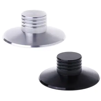 

80mm NEW LP Vinyl Silver/ Black Record Player Balanced Metal Disc Stabilizer Weight Clamp Turntable
