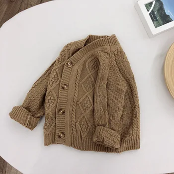 

Spring Cardigan Children Jackets For Boys Coat Long Sleeve Knitted Cardigans for girl Children School Uniform Outerwear Sweater