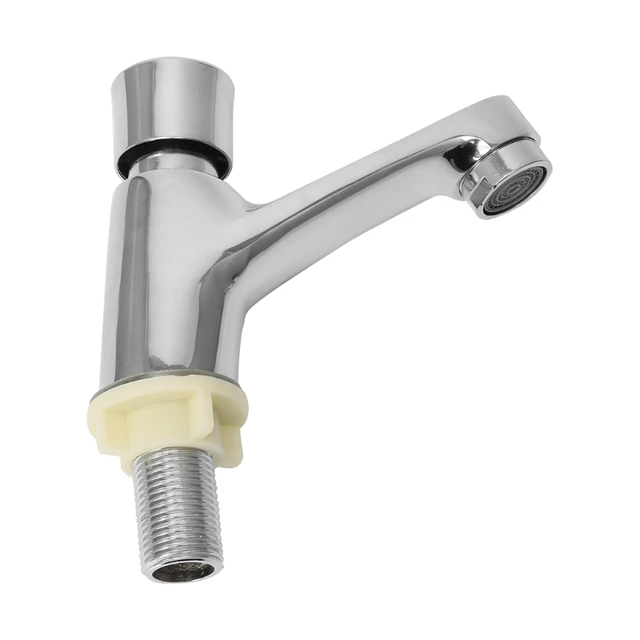 HNGCHOIGE Auto Self Closing Water Saving Tap Bathroom Basin Cold Faucet Delay Push Button
