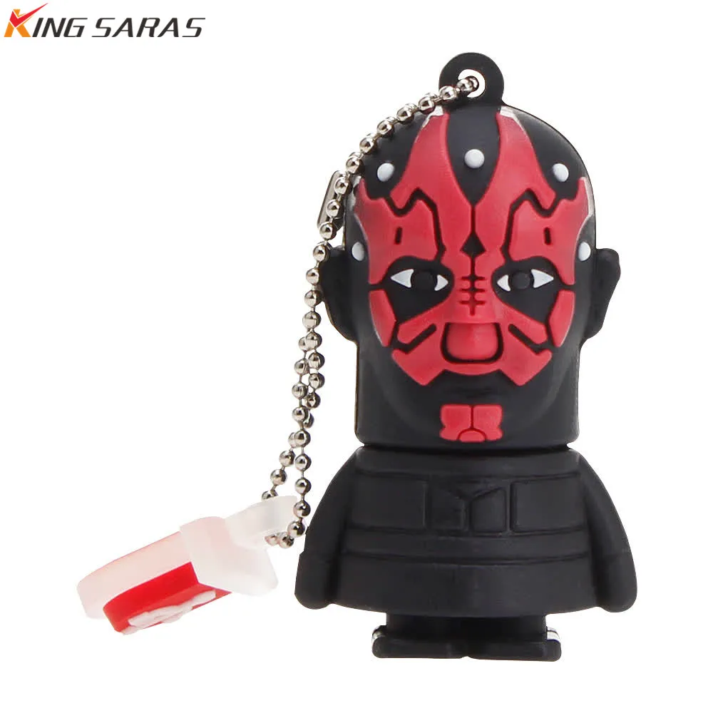 Usb флеш-накопитель 128 ГБ серии Star Wars USB 2,0 4 ГБ 8 ГБ флеш-накопитель 16 ГБ 32 ГБ 64 Гб мультфильм Дарт Вейдер йода Флешка usb подарок