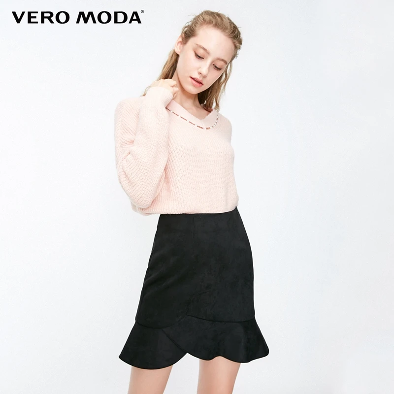 Vero Moda Женская лепестковая подол замшевая юбка средней длины | 31831G501