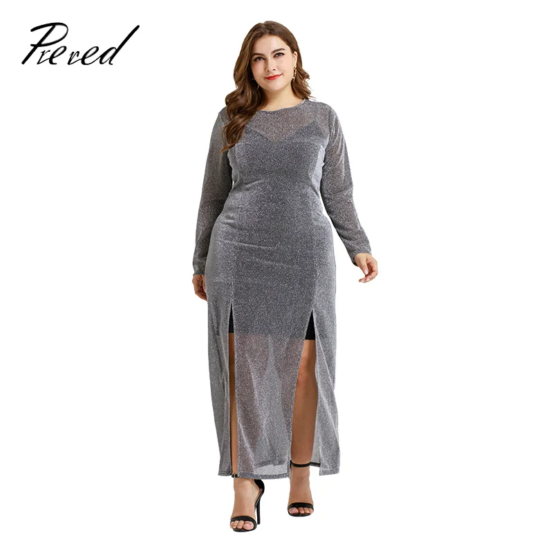 

Prered party dresses Women winter women's Dresses Sexy Casual Vintage gray Plus Size women's clothing