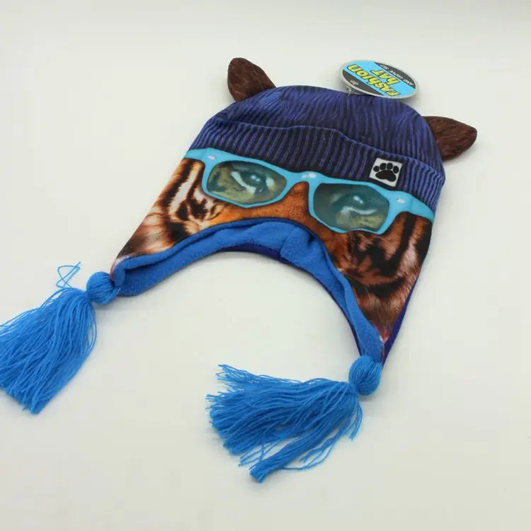 Супер стильные! Doge/вязаная шапка с креативным животным; зимняя детская шапка для мальчиков и девочек; Skullies Beanies; шапка унисекс; модная шапка с собачкой