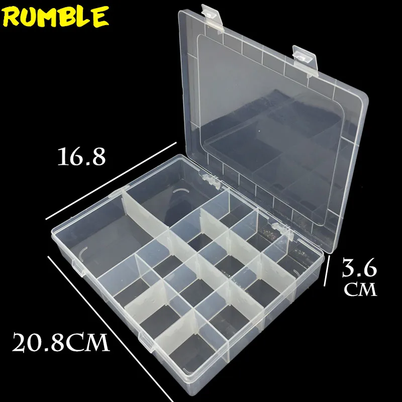 

14 Grids DIY Tools Box Portable Practical Electronic Components Screw Removable Storage Screw Jewelry Transparent Tool Case