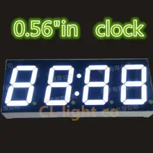 Белый 0,5" 0.56in часы светодиодный дисплей 0,56 дюймов 7 семь сегментов 4 бит цифровая трубка общий анод/катод время 12 контактов цифра трубка
