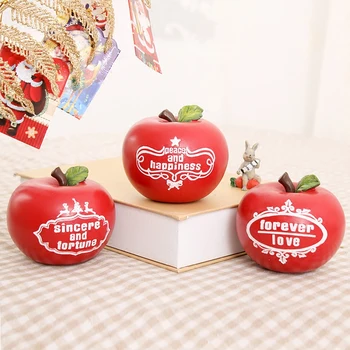 

Blessing American Christmas fruit Resin Apple Ornaments Resin Lovely Wedding Birthday Gift Home Furnishing Decorations