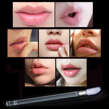 

100pcs Disposable Lip Brush Lipstick Wands Lipbrush Makeup Transparent