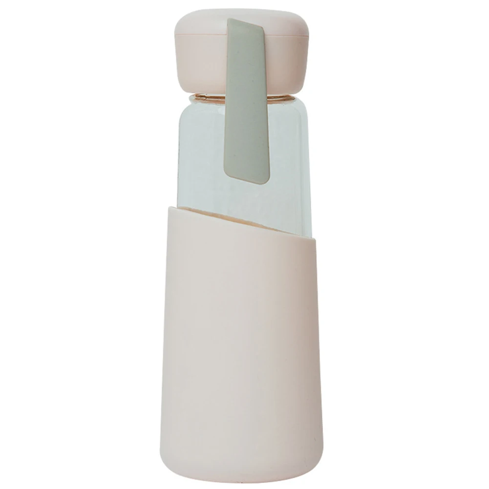 

With Silicone Cover Travel Outdoor Drink School Multifunctional Heat Resistant Portable Rope Home Gift Water Bottle Glass