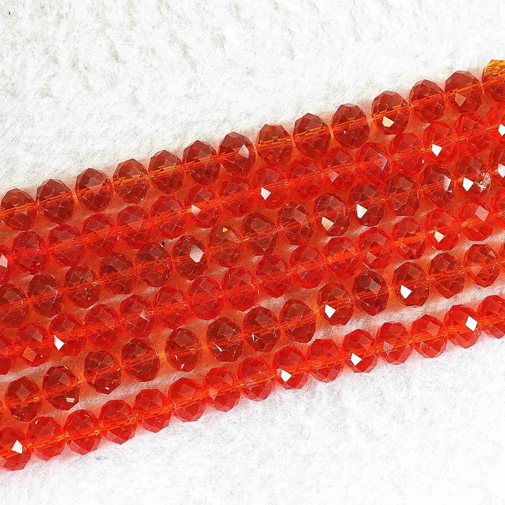 

Charms dark red crystal glass 3*4mm 4*6mm 5*8mm 8*10mm rondelle faceted loose beads 15"B687