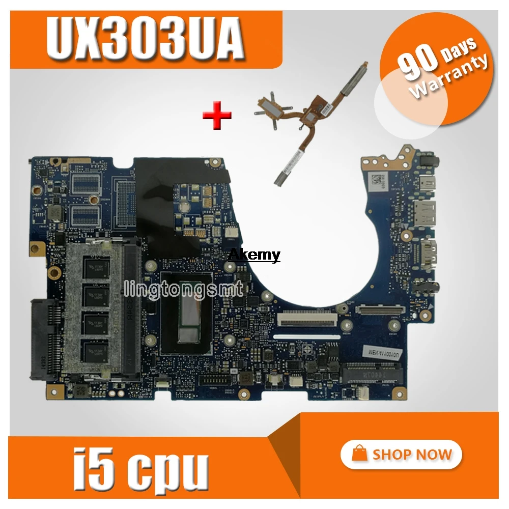 Для For Asus UX303UA UX303U UX303UB U303U материнская плата для ноутбука тест ok GM 4 Гб RAM i5-5200U CPU