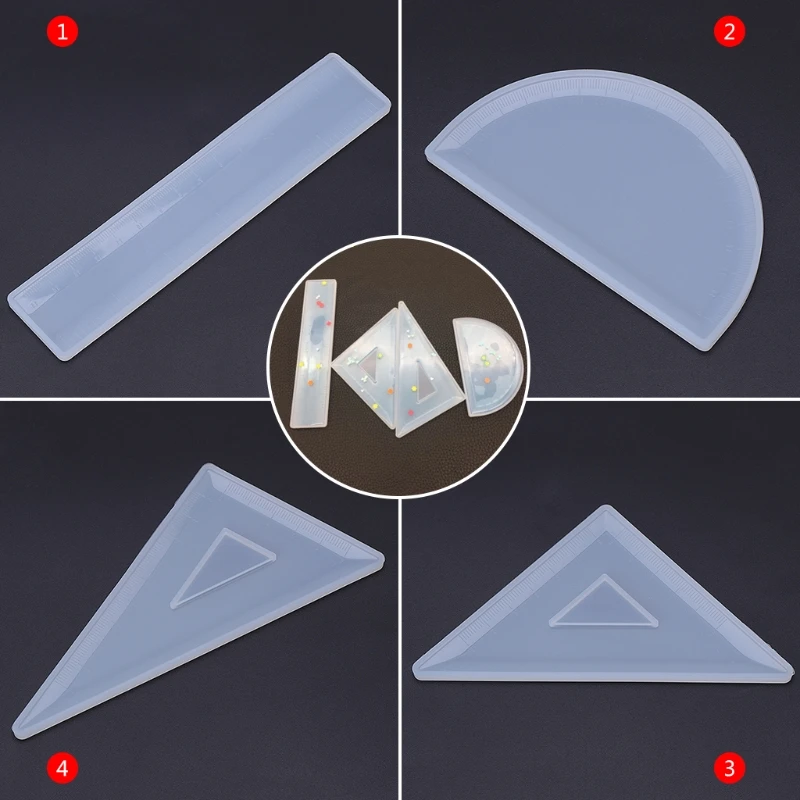 

Silicone Mold Ruler Mirror DIY Crafts Jewelry Handmade Stationery Epoxy Resin