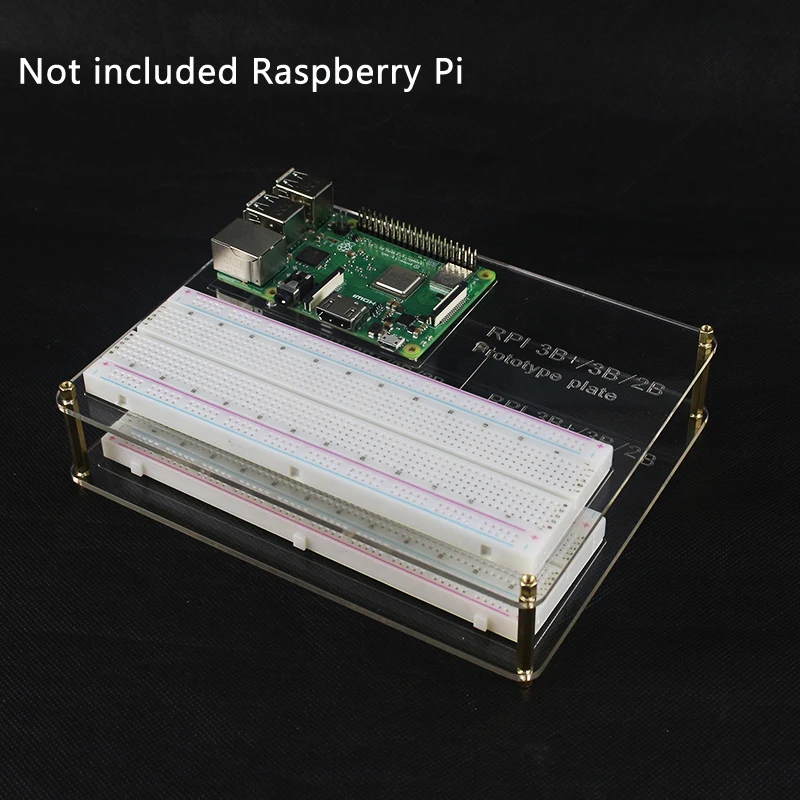 2 слоя Raspberry Pi 3 Монтажная пластина акриловые Прототип Эксперимент пластина+ MB-102 Макет+ соединительный кабель для Raspberry Pi 3B+/2