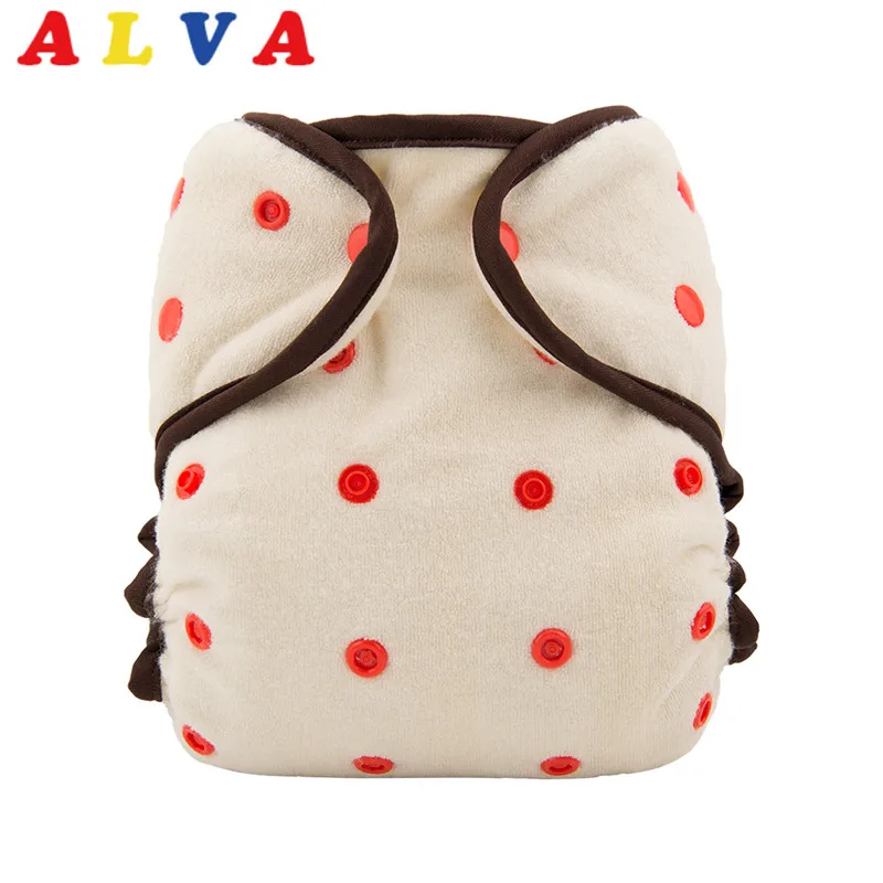 

New Arrival! Alvababy Fitted Diaper Reusable Bamboo Fitted Nappy Sewed in 1pc 3 Layers Bamboo Insert