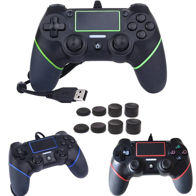 PS4 USB Wired Controller for Sony PS4 Playstation 4 Dualshock 4 Joystick Gamepads Gaming with 1.8M Cable Updated Version Grips