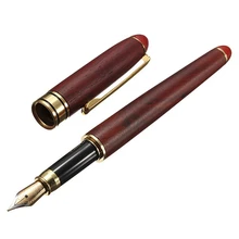 Lowest Price! Luxury Hot Selling Rosewood Wooden Medium Iridium Nib Fountain Pen For Gifts Decoration Red