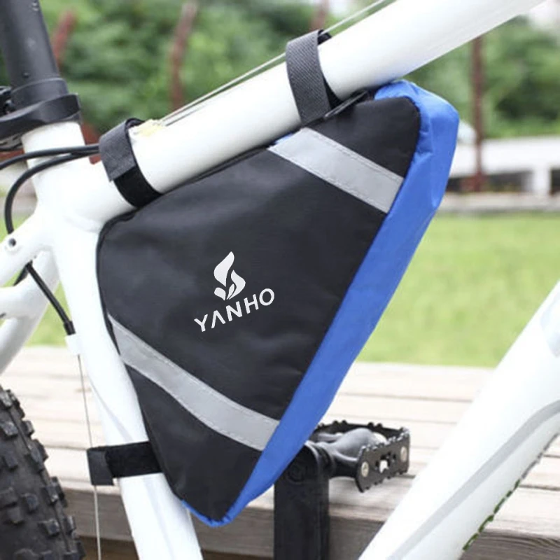 

Reflective Bicycle Frame Tube Bag Bicycle Pannier Cycling Pack Bike Front Tube Bag Triangle Pouch MTB Road Bicycle Frame Pouch