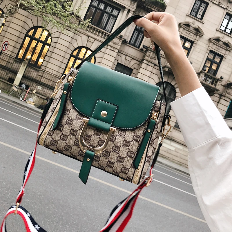 

Women Bags Buckets Hit Color Floral Crossbdoy Bags for Women 2018 Leather Messenegrs Bag Luxury High Quality Handbag Luis Vuiton