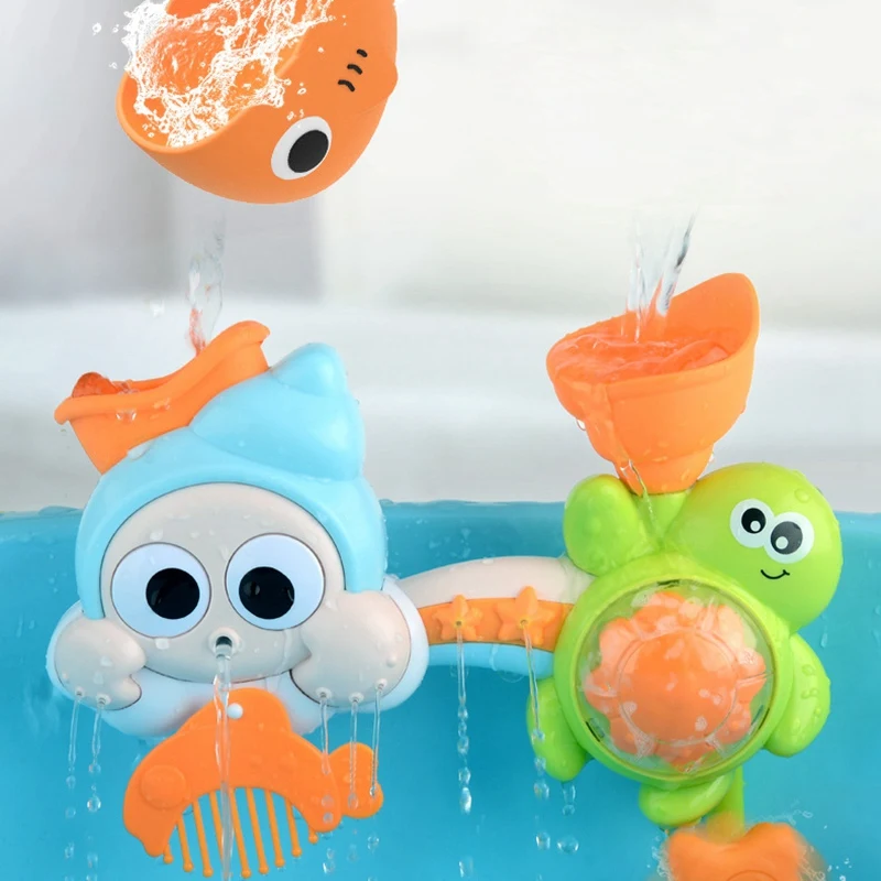 Детская игра вода поворот душ морские животные поворот игрушки Детская ванная комната играть водные игрушки для ванной
