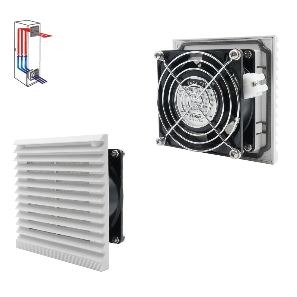Производитель воздушный фильтр вентилятор/116,5 мм воздушный фильтр панель Вентилятор охлаждения/RAL 7035 220 В шкаф фильтр вентилятор FK6621.230