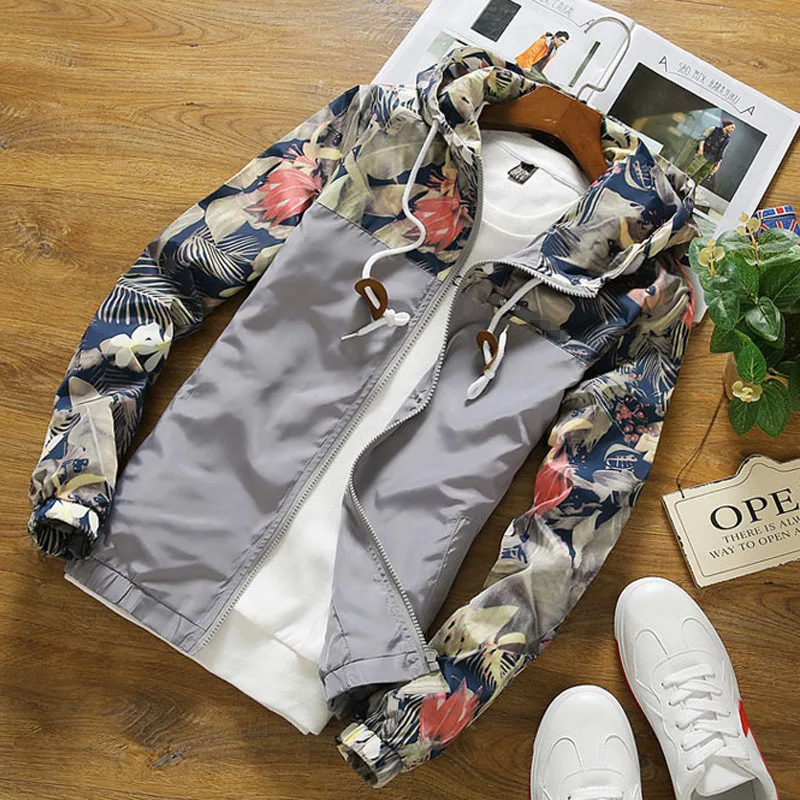 Новинка 2020 модная куртка с цветочным рисунком Мужская брендовая новая