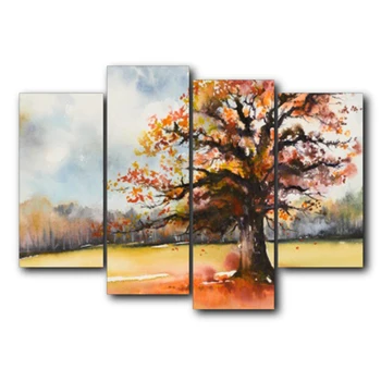 

Laeacco Autumn Romantic Tree Sky Canvas Oil Poster And Prints Living Room House Wall Decor Art Painting Home Decoration Picture