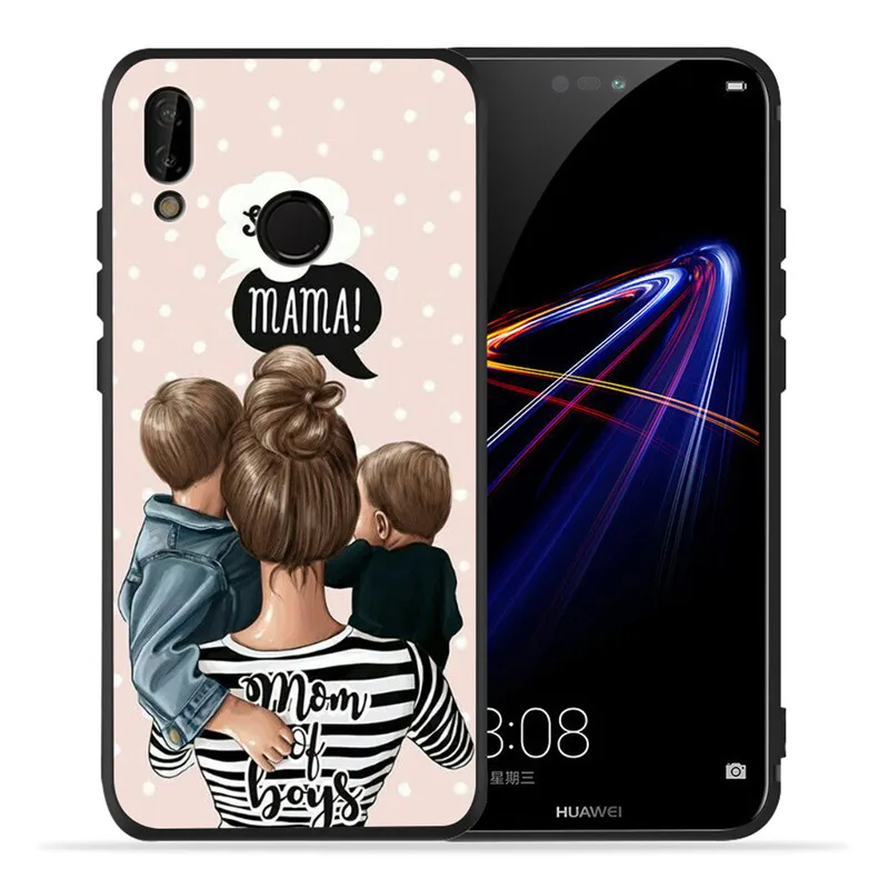 Роскошный чехол с изображением мамы Для Huawei P8 P10 P20 P30 Mate 10 20 V20 Honor 8 8X 8C 9 Lite Plus Pro
