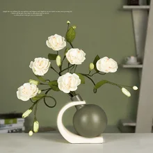 Европейский современная керамика ваза миниатюрная Статуэтка крафтовые миниатюры фэн-шуй украшения дома Творческий аксессуары