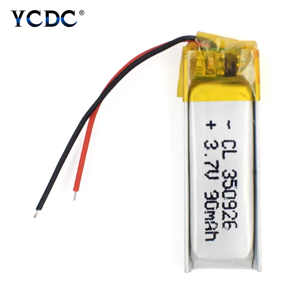 

Li-polymer Rechargeable Battery 350926 3.7V 90mAh Batteries Replacement For MP3 MP4 MP5 BT GPS Speaker POS Machines Mini Cameras