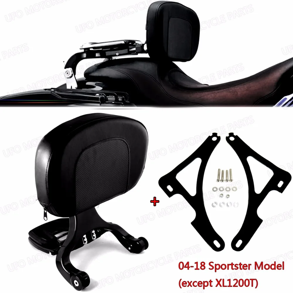 

Fixed Mount&Driver Passenger Backrest For Harley 04-15 16 17 Sportster XL 883 1200 48