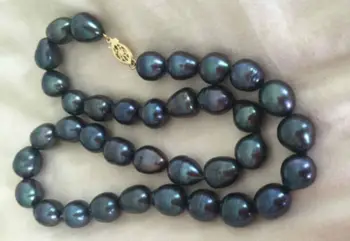 

8 - 9mm black baroque freshwater pearl necklace