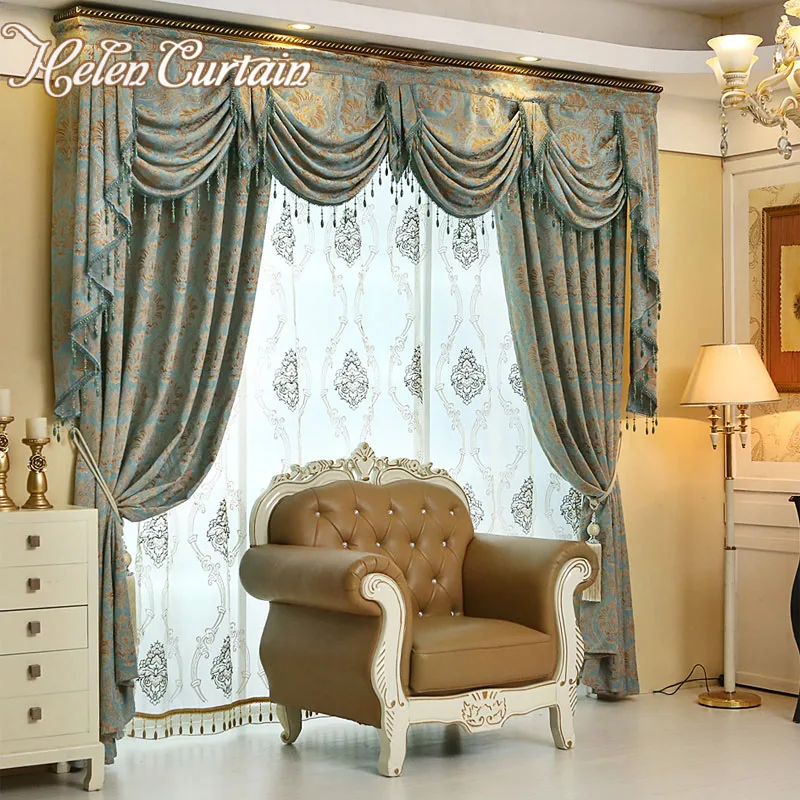 Helen Curtain Luxury European Style Chenille Jacquard ...