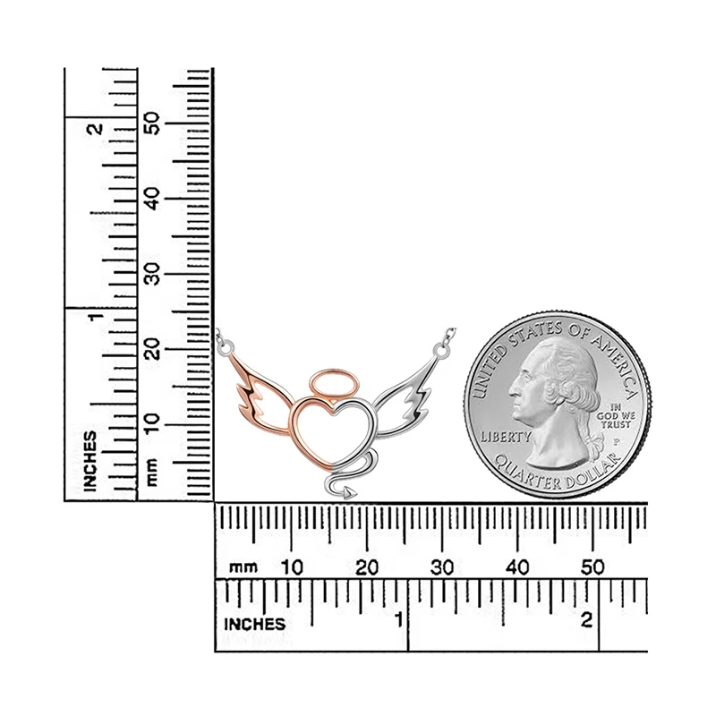 Новое поступление, Стерлинговое серебро 925, сделай сам, дизайн, ангел и дьявол, цепочка, подвеска, ожерелье, модное ювелирное изделие, изготовление для женщин, подарок
