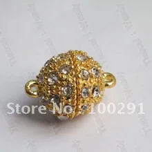 100 шт. 16 мм Позолоченные Магнитная застежка ювелирные изделия Цепочки и ожерелья Браслет Крючки