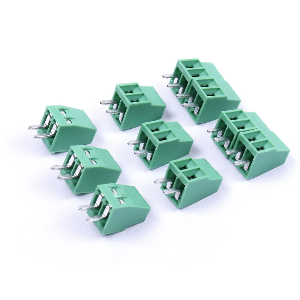 

Top-selling 10pcs/Lot 2 Pins/3 Pins 2.54mm Pin Distance Splice PCB Universal Screw Terminal Block Connector for Cable wire