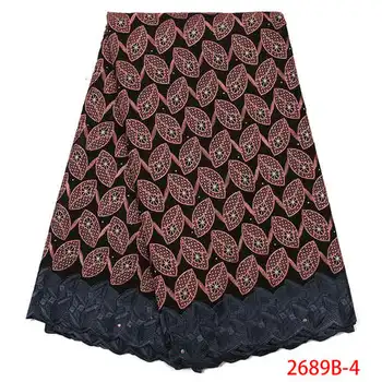 

High Quality Swiss Lace Fabrics Bridal African Lace Dress Women Embrodery Cotton Fabric QF2689B-3