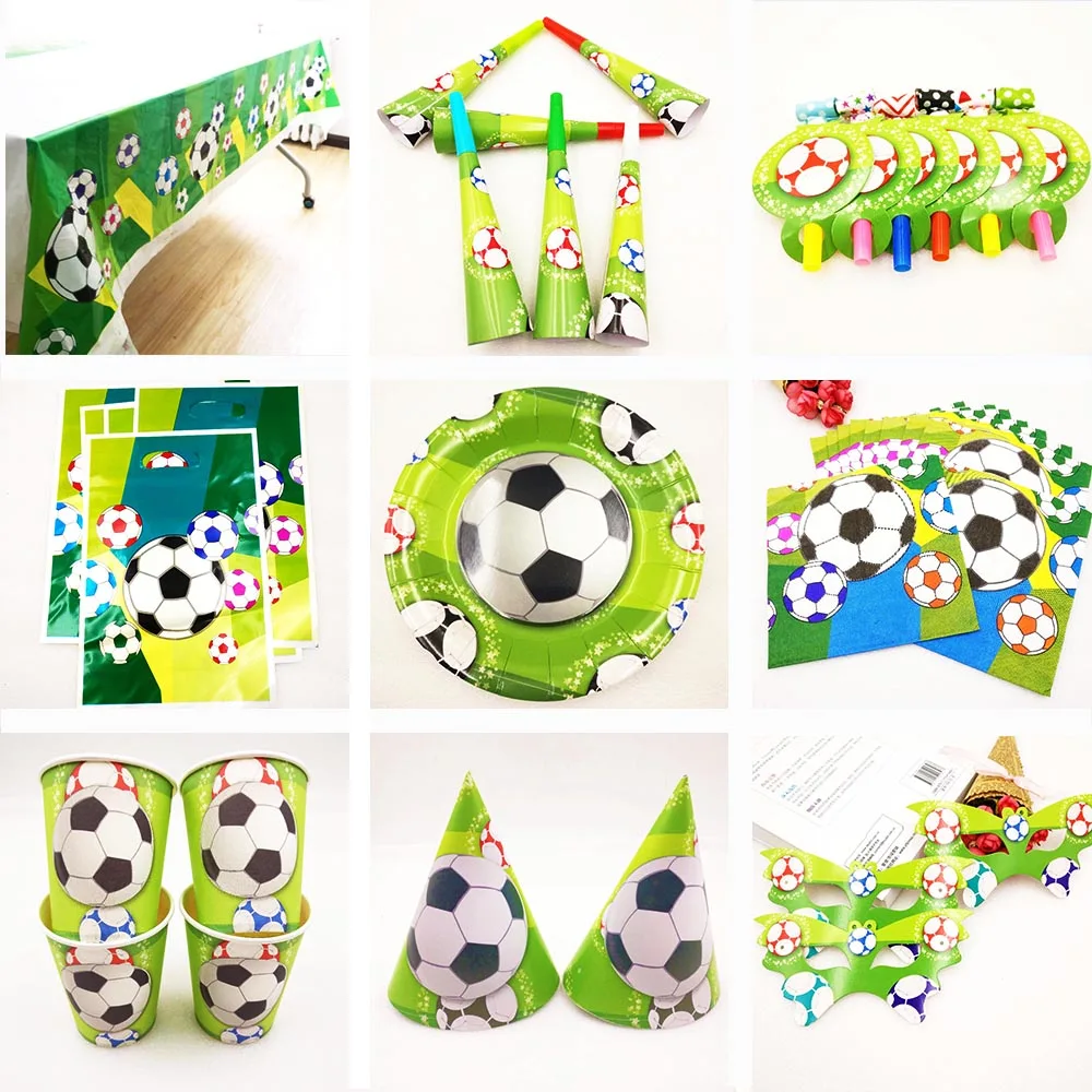 

Disney Football Kids Birthday Party Decoration Disney Supplies napkins caps Cup Plate Banner Hat Straw Loot Bag Fork Disposable