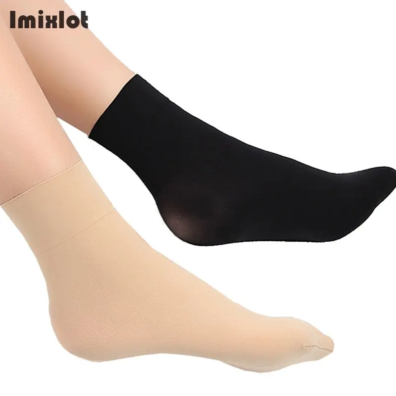 

Imixlot 10pair/lot Summer Style Silk Socks Women Thin Crystal Short Socks Solid Color Breathable Sexy Skin Sock Calcetines Mujer
