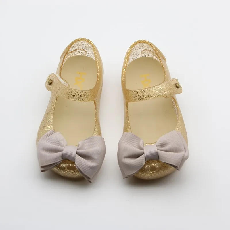 jelly sandals with bow